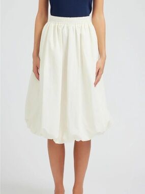 Current Air Cream Bubble Midi Skirt